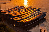 Luang Prabang, Laos - Sunset along the Mekong riverfront.  